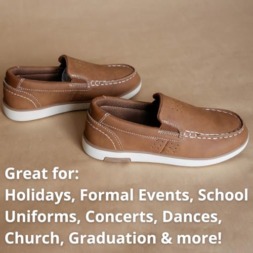Deer Stags Boys’ Inspire Jr Slip On Youth Dress Moccasin Loafer for School, Uniform, Church and Formal - Navy - 1 Little Kid Medium - Thumbnail 4