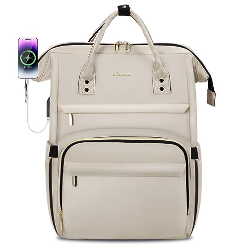 Image of LOVEVOOK Laptop Backpack for Women Teacher Backpack Nurse Bag,Work Bags Backpack Purse Bag Anti-Theft Travel Backpacks with USB Charging Port,15.6 Inch Backpacks for College Business Casual