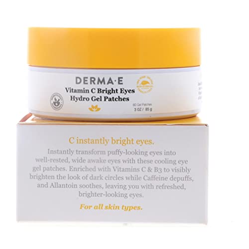 Adesivos de gel Hydro Gel de Vitamina C da Derma E transformam instantaneamente olheiras, inchados,