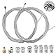 2 Stück 2m Motorrad Universal Seilzug Reparaturset mit Bowdenzug Gaszug Kupplungszug Schaltzug mit 9x Nippel Motorrad Universal Seilzug für Mofa Moped, Fahrrad, Roller