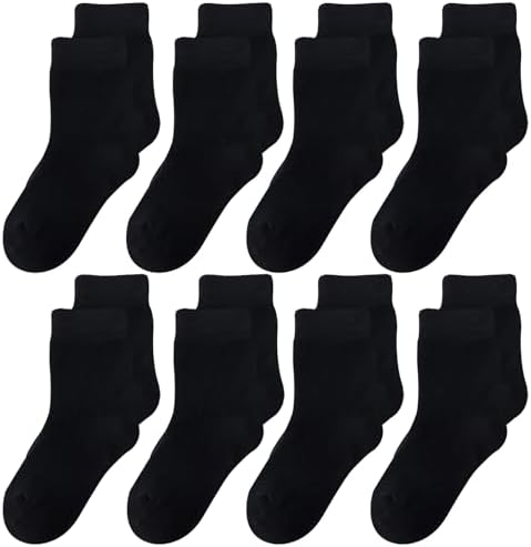 Girls Kids Crew Socks White School Cotton Soft Socks