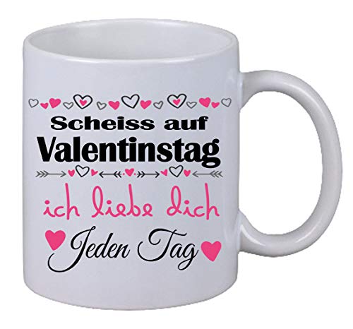 Kaffee Tasse Scheiss auf Valentinstag liebe dich Weihnachten Geburtstag Geschenk Cover