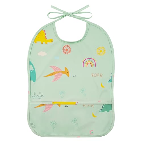 HOTUT Baberos de Bebé Impermeable, Baberos de Comida para Bebes, Babero sin Mangas para Alimentación de Bebé con Tacto muy suave, Impermeable para Niños y Niñas-Azul