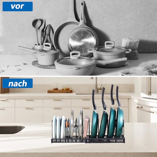 Supports de couvercles de casseroles extensibles pour optimiser vos tiroirs