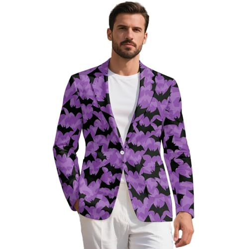 Mens Casual Long Sleeve Blazers Business Slim Fit Coats Formal Notch Lapel Suits with Front Pockets Male Work Coats