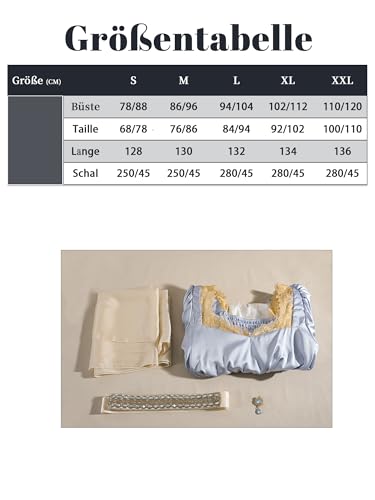 Robe victorienne Regency à taille empire Fiamll avec écharpe