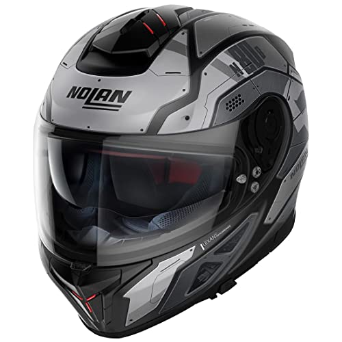 Nolan N80-8 Starscream Motorcycle Helmet - Flat Black Grey - Medium
