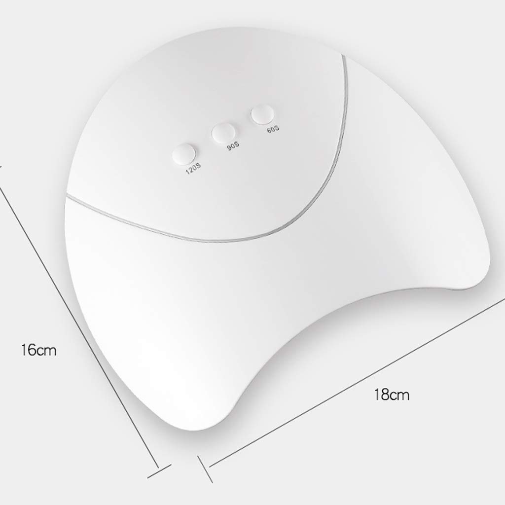 FAXIOAWA Macchina per fototerapia Bianca, Lampada per Unghie LED Gel da 36 W, essiccatori per Unghie per Gel e Lampada polimerizzante per Smalto Normale