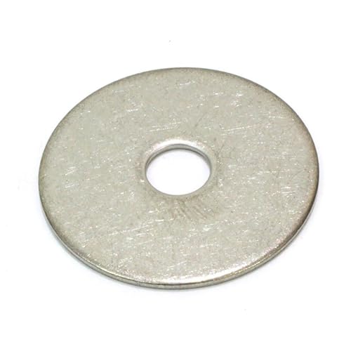 Bolt Dropper No. 8 x 3/4" Stainless Fender Washer, (100 Pack), 18-8 (304) Stainless Steel Flat Washer, 0.174" ID x 0.75" OD x 0.032" Thick, Plain Finish Metal Washer by Bolt Dropper