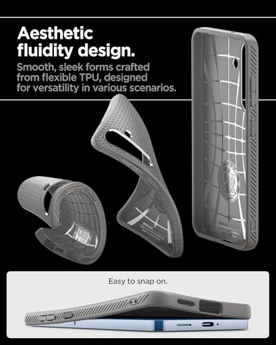 Image of Spigen for Galaxy S25 Case, Liquid Air [No Magnet Ring] [Military-Grade Protection] - Marble Gray