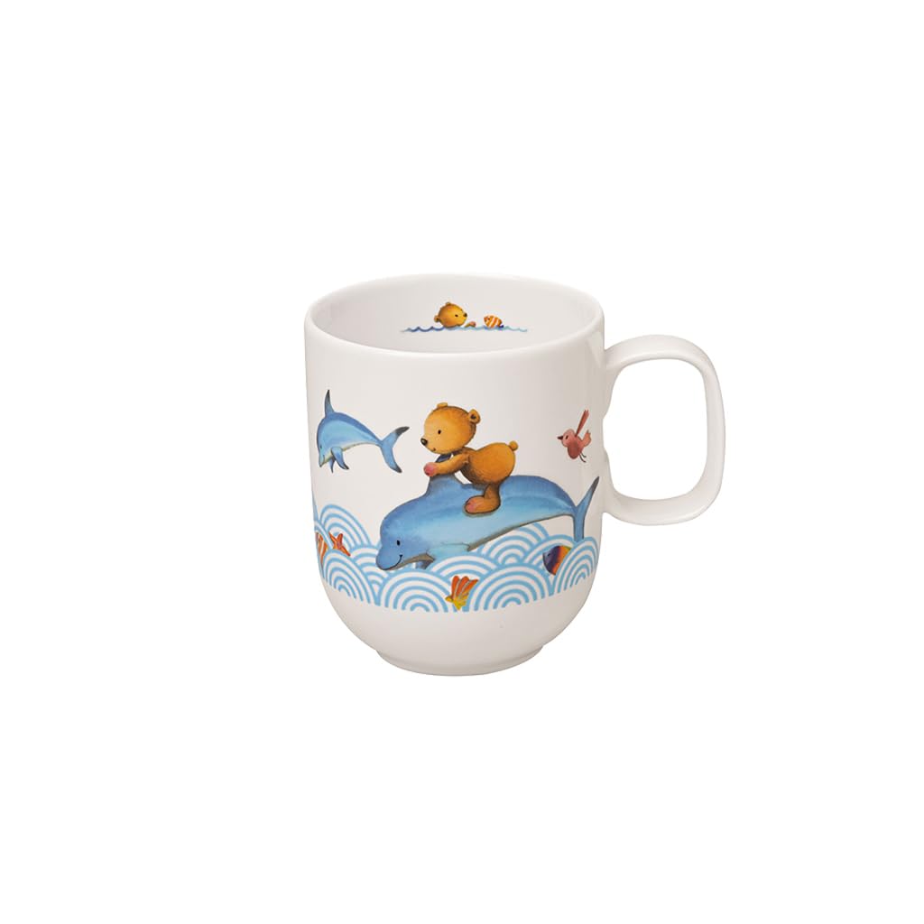 Coffee Mug by Villeroy & Boch – 9.5 Ounces, 280 milliliters, Porcelain, Happy as a Bear, Model 14-8664-9651