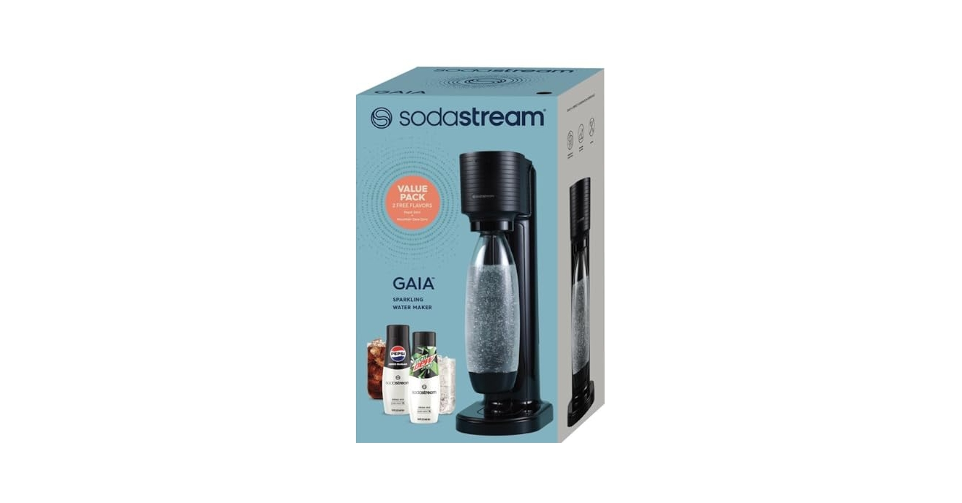 Amazon.com: SodaStream Gaia Sparkling Water Maker, Black