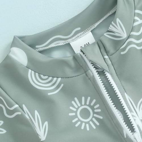 Toddler Boy Girl Short Sleeve One Piece Zipper Swimsuit Watercolor Swimwear Romper Jumpsuit Beach Bathing Suit4