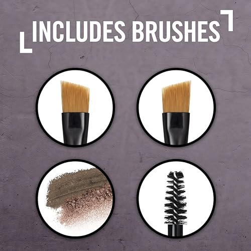 Rimmel Brow This Way paleta do brwi, wosk i cień do brwi w jednym produkcie, trwały efekt, nr 002 – Medium Brown