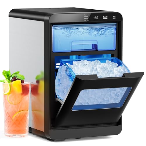 Electactic Nugget Ice Maker Countertop, Chewable Pellet Ice Machine with