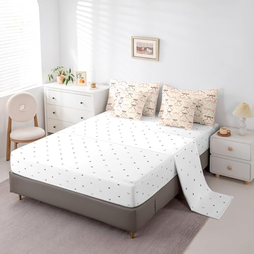 Parure de lit 7 pièces pour lit double avec taies d'oreiller motif princesse