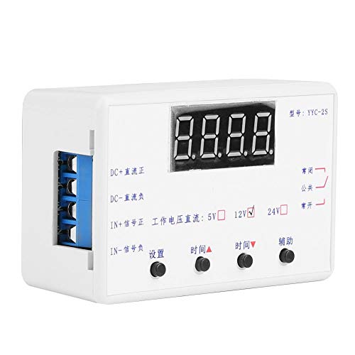 YYC-2S LED Display Adjustable Timer Relay Automation Control Switch Module DC/AC Load 5A 0.01 Seconds to 999 Minutes(12V)
