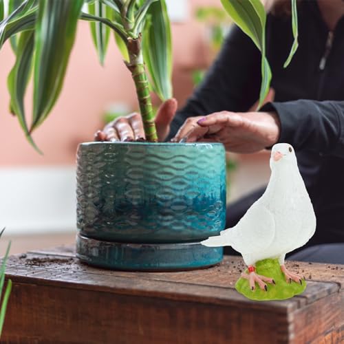 Colombe en résine blanche oiseau idéal pour décorer son bureau - 6