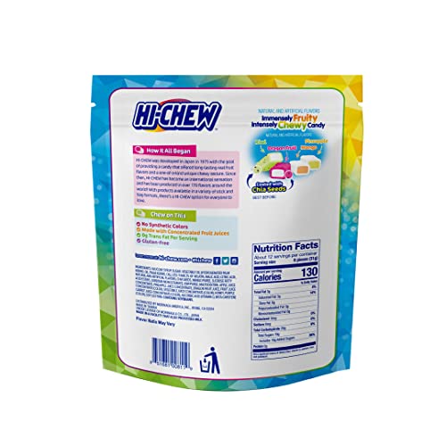 image for HI-CHEW Bulk Candy Tropical Mix, Kiwi Pineapple Mango Dragon Fruit, 4 