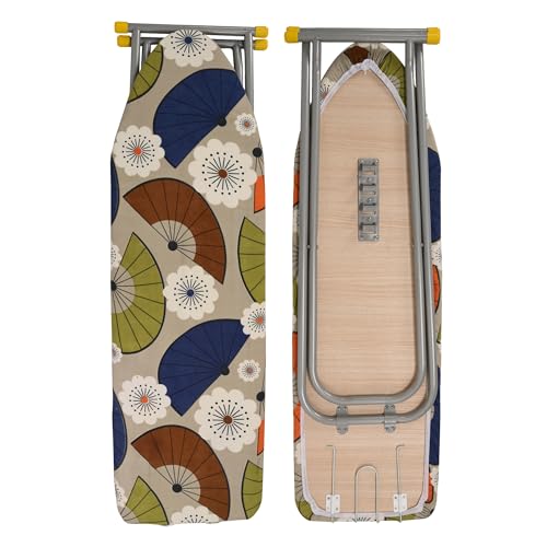 Image of Kuber Industries 15 Inch Adjustable & Foldable Iron Stand for Clothes & Sarees | (Pack of 2) Quick Pressing Board | Ironing Table for Home | Beige
