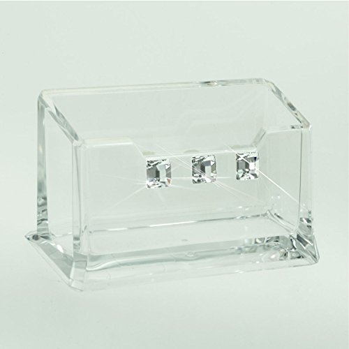 Preisvergleich Produktbild Acryl Visitkartenhalter Plexiglas mit Kristallen von Swarovski®