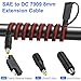 XMSJSIY 14AWG SAE to DC 7909 8mm Extension Cable with SAE Polarity Reverse Adapter & DC5525 / 8020 Converter Solar Power Cable for Solar Panel Automotive RV Portable Power Station - 1.8M/6FT
