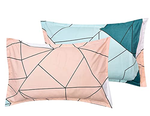 Image of Elastic Fitted Glace Cotton Single Bedsheet with One Pillow Covers(for 4-6 Inches Mattress) (Green)