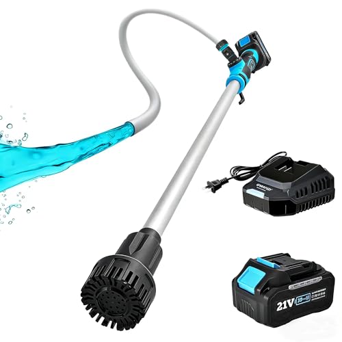 Bomba de transferencia de agua inalámbrica, cabezal de 720 GPH/32 pies, incluye batería de 4000 mAh 21 V y cargador rápido de 2 A, compatible con batería Makita de 18 V para jardín, piscina, RV, barco