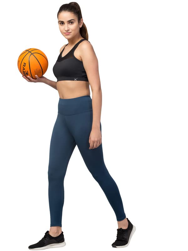 Image of BLUECON Gym wear Leggings Ankle Length Workout Pants | Stretchable Tights | Mid Waist Sports Fitness Yoga Track Pants for Girls & Women (Pack of 2)
