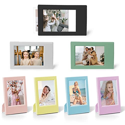 Caiyoule Mini Picture Frame For Instax Mini 12/11/9/8/7+/Evo 3'' Film-Colorful Polaroid 2X3 Photo Frame (7 Pack) #TOP12