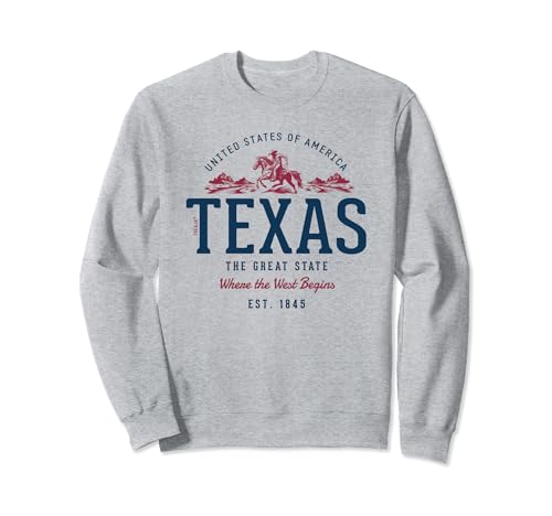 Stile Retro Stati Uniti Vintage Texas Felpa