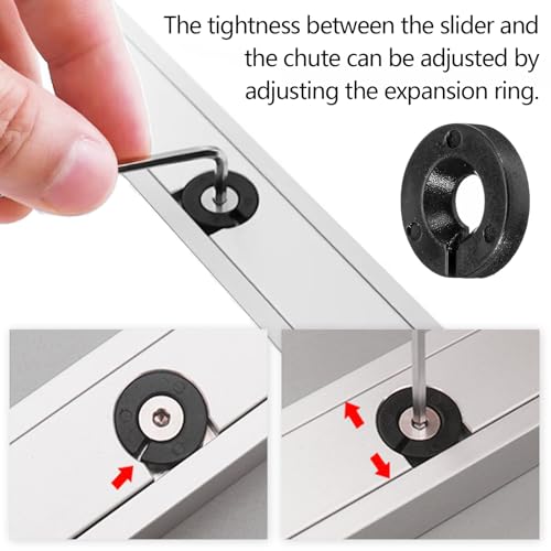 Gehrungsstange 450mm, 2PCS Führungsschiene Gehrungsstange Schieber Verstellbare Miter Bar Saw Slider Aluminiumlegierung T Nut Gehrungsstange Schiene Tischkreissäge Messstange Holzbearbeitungswerkzeug