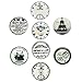 Vintage Clock Ceramic Door Knobs: Black & White, Set Of 8 - UK