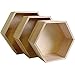 Artemio 14001892 Set 3 Étagères Hexagonales à Décorer, Bois, Beige, 30 x 26,5 x 10 cm