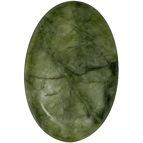 Large Natural Green Jade Worry Stone Cover