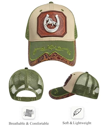 Image of TOPACC Western Trucker Hat for Men Women Cowboy Country Hat Snapback Cap