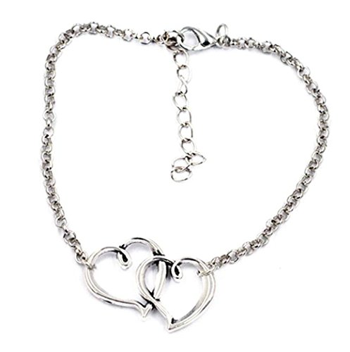 Argento caviglia cavigliera braccialetto placcato