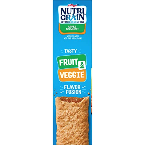 Nutri-Grain Soft Baked Breakfast Bars, Made With Whole Grains, Kids Snacks, Apple And Carrot, 9.8Oz Box (8 Bars) #TOP7