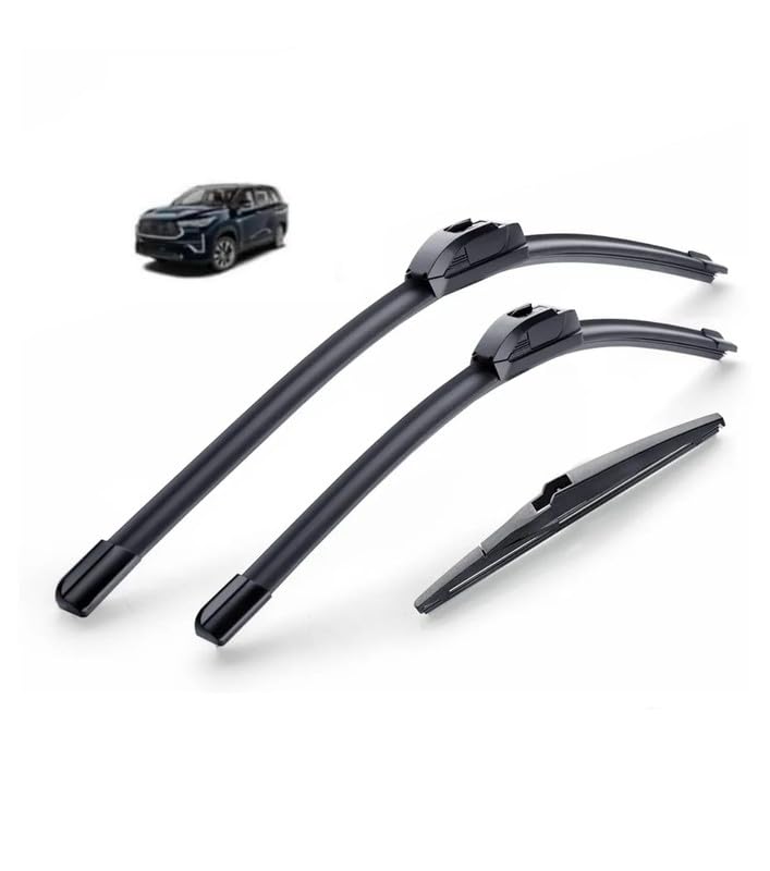 Image of AWB 24 inch+16 inch Frameless /Soft Wiper Blades with 12 inch Rear Specific Wiper Blade Replacement Set for Innova hycross(Set of 3)