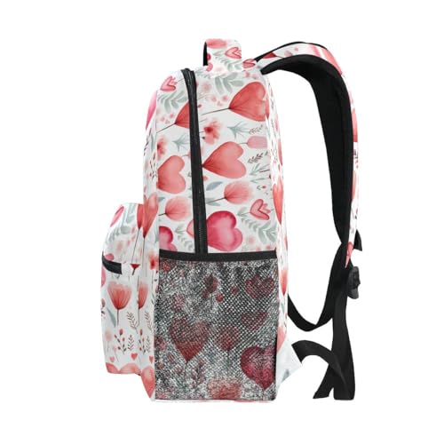Sac à dos cœur avec fleur rose de taille S multicolore léger