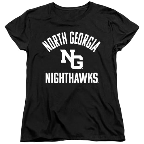 University of North Georgia Official Nighthawks Logo Women's T, Black, 2XL