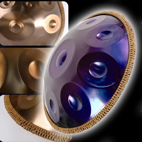 ILOOXI 9�� 10�� 12�� �n���h�p���h���� �n���h�p�� �X�`�[���h���� 432Hz 440Hz �X�`�[���^���h�����A�\�t�g�n���h�p���o�b�O�t���A�n���h�p���}���b�g2�A�n���h�p���X�^���h (Color : Purple-440hz, Size :