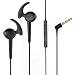 Headphones, Wotmic Line Control Stereo Clear Sound Sports Earphones with Built-in Microphone Cable Clip Included Black