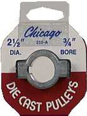 Chicago Die Cast 2 1/2 in. Dia. Zinc Single V Grooved Pulley