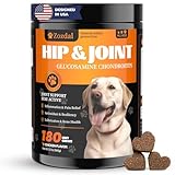 Zozdal Joint Supplement for Dogs 180 Count, Glucosamine Chondroitin, Glucosamine for Dogs, Dog Hip and Joint Supplement with Chondroitin - MSM - Turmeric, Chicken Flavor, Pain Relief, Joint Health