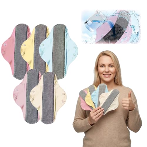 Reusable Graphene Absorbent Pads for Women, Ultra Thin Washable Pads