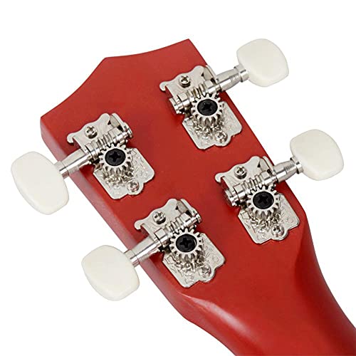 Zyzmh Ukulele Cute Bear Pattern Basswood Mini Guitar 4 Strings Musical Instruments With Bag Strap String Capo #TOP7