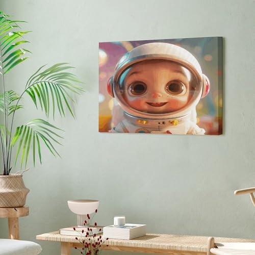Impression sur toile Happy Expression 15,7x30cm - Tableau horizontal encadré