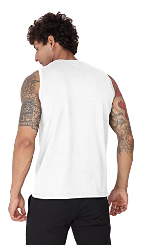 Image of Big Button Mens Dry Fit Stretchable Cut Sleeves Sports Tshirt Tank Top