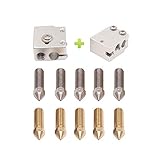 WINSINN High Speed 3D Printer Nozzle, Compatible with E3D Volcano V6 J-Head Hotend Extruder - Sensor Heater Block for PT100 1.75mm